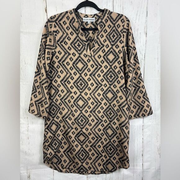 ‼️final must bundle‼️ Almost Famous Tunic Dress Roll Tab Sleeves Aztec - Picture 3 of 6